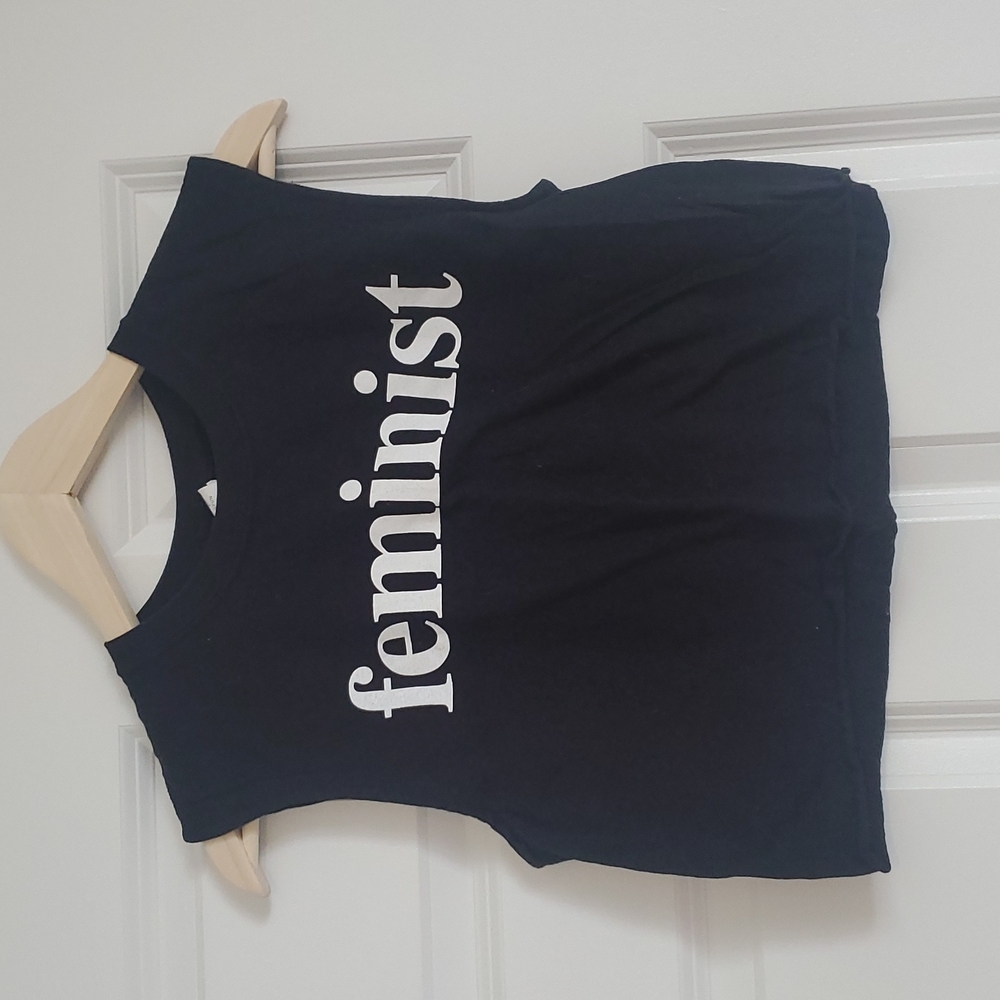 Cropped feminist muscle tank
